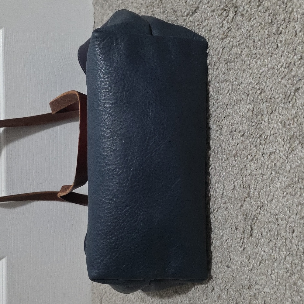 KMM & Co Colorblock Panel Tote Shoulder Bag Purple Violet Blue Cypress - Picture 7 of 11